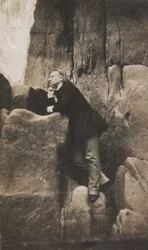 Victor Hugo sur le Rocher des Exilés